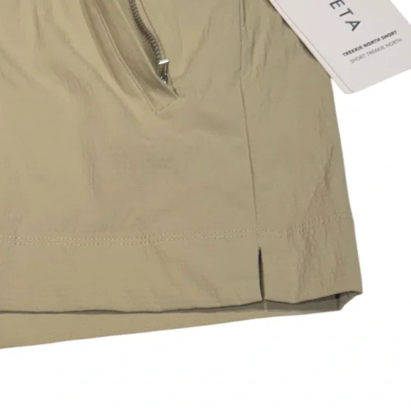 ATHLETA Trekkie North Short UPF Secure Pockets Tan Neutral NWT 16 - Picture 9 of 13